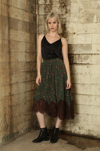 Liberty Print Skirt with Lace