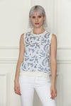 Ivory/Blue Lace Tank