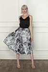 Sea World Print Pleated Skirt