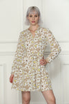 Sand Floral Print Dress